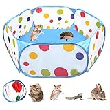 ❤ 【Rango adecuado】 Mascotas pequeñas y medianas, como cachorros, perros, gatitos, gatos, conejos, hurón, conejillo de indias, etc. Adecuado para gatas preñadas, adecuado para mascotas lesionadas que estaban en estricta restricción de actividad. Tiene mucho espacio, fácil de mover, se puede colocar con almohadillas para orinar.
