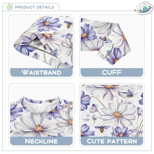 JUNZAN Beauty Osteospermum White Big Boys Pullover Hoodie Crewneck Kids Hoodies Boys Sports 4T3