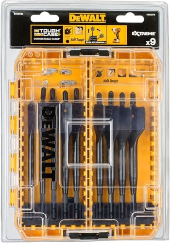 DEWALT Flat Wood Drill Bit 9 Piece Set DT70751-QZ