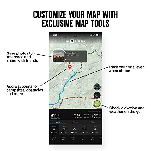 onX Offroad App: Digital Map Membership for All 50 States for Phone, Tablet and Computer with Open and Closed Off-Road Trails, Google Imagery, 375K+ Miles of Roads and Trails and Offline Maps