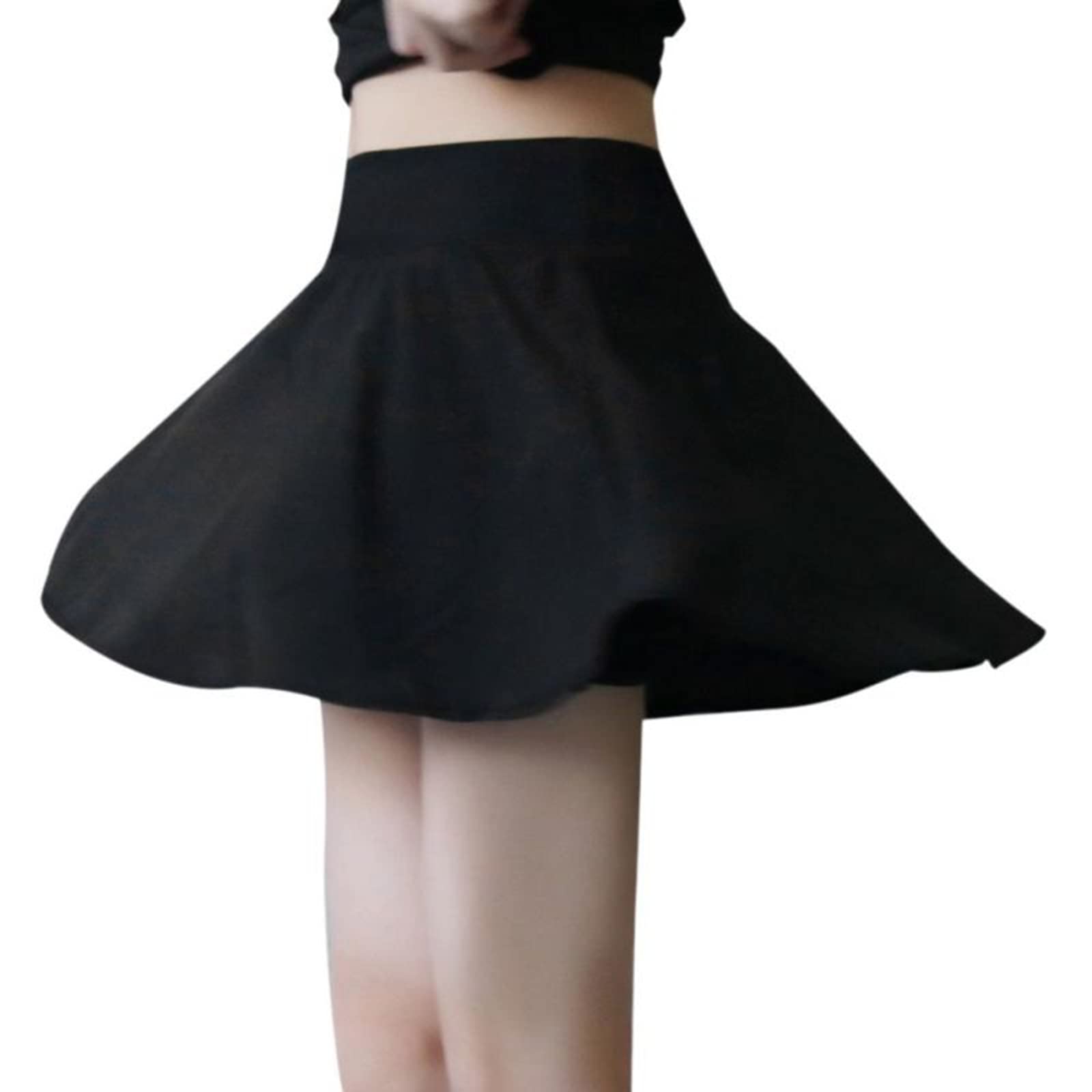 Jupe de tennis courte athlétique à séchage rapide pour femme avec short intégré, noir foncé, 40