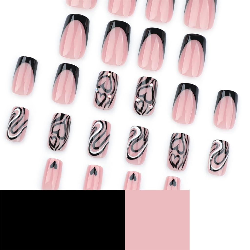 ,Fake Nails Stick Glues on Nails False Nails Acrylic Nails Artificial False Nails for Nails Art Designs