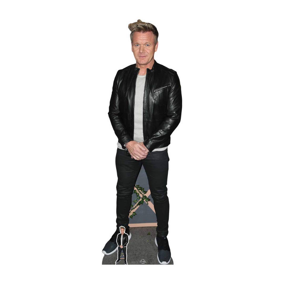Star Cutouts CS844 Gordon Ramsay Black Jacket Lifesize Cardboard Cutout – Celebrity Chef Standee for Parties, Kitchens & Events