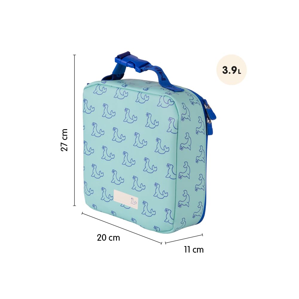 MILAN® Bolsa térmica porta alimentos (3,9 L) con 3 fiambreras, 460 since 1918, verde