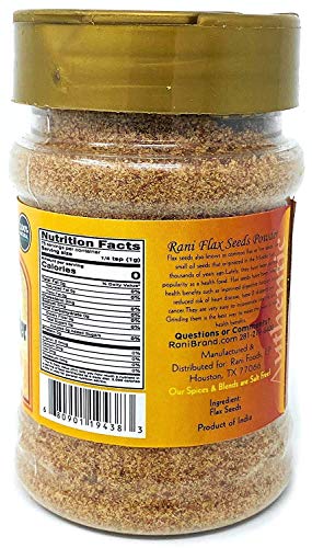 Rani Flax Seeds Powder (Alsi, Linum Usitatissimum) 2.6Oz (75G) Pet Jar ~ All Natural | Gluten Friendly | Non-Gmo | Vegan | Indian Origin #TOP2