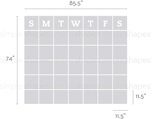 Miniatura 4 de Simple Shapes - Calendario de pared con pizarra y calendario, calendario de pared, extra grande