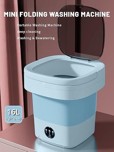 Miniatura 5 de Lavadora portátil, mini lavadora, lavadora plegable de gran capacidad mejorada de 16 litros. Limpieza profunda de ropa interior, ropa de bebé y