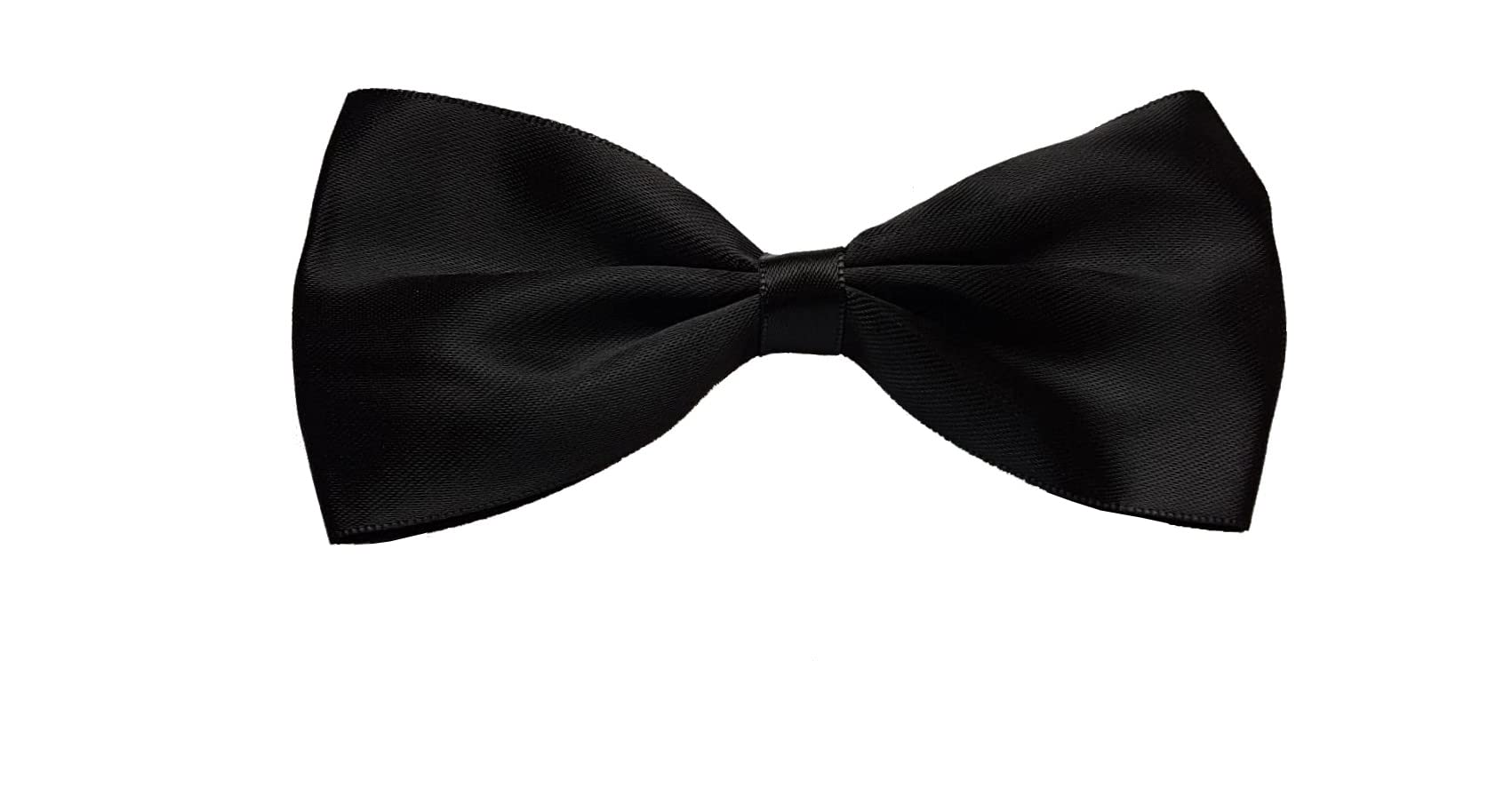 Bonnin Boys Black Kids Pre-Tied Satin Bow Tie – Adjustable Elastic Band | Formal Bowtie For Wedding, Party, Birthday, School Uniform & Special Occasions (Black)