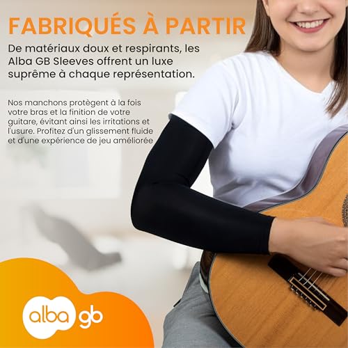 Manche de bras pour guitaristes classiques et flamenco - Accessoire textile gris