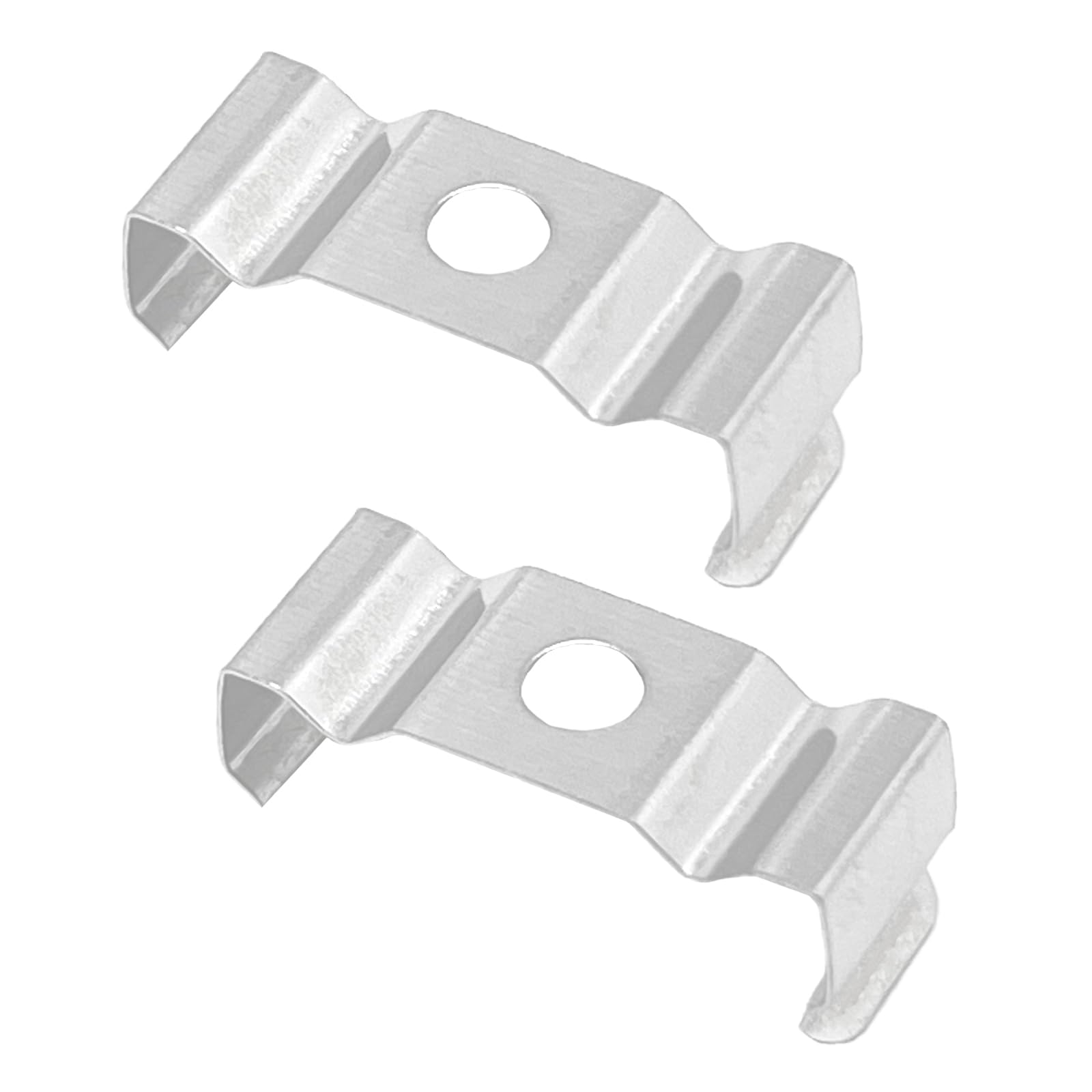 ZLYY 100 Pcs Length 23.6mm/0.93in T5 Clips Bracket Hanger for Integrated Tube Light Fixture for Led Bulbs Ceiling Lamp,Nickel-Plated Manganese Steel