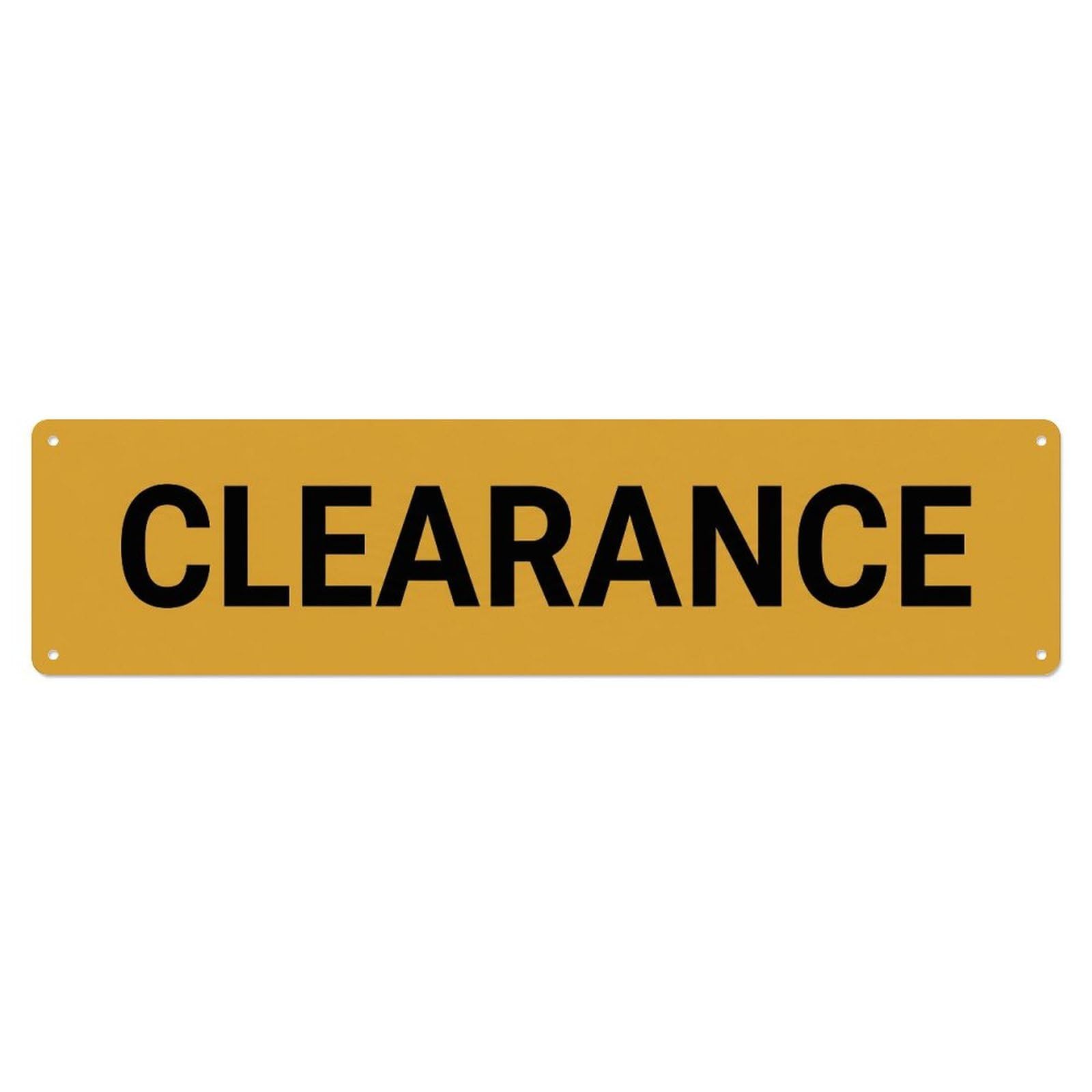 Metal Tin Sign Commercial with CLEARANCE Text