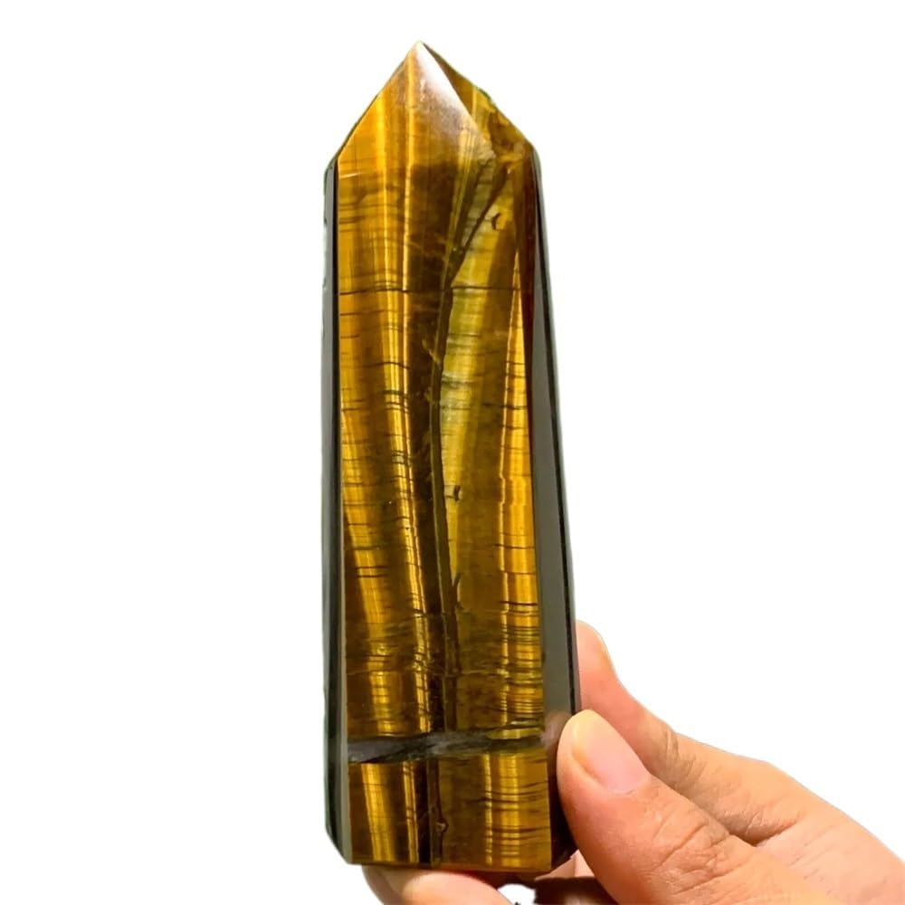 YLQUXEUV 1pc 500-700g Tiger's Eye Stone Crystal Tower gifts room decoration