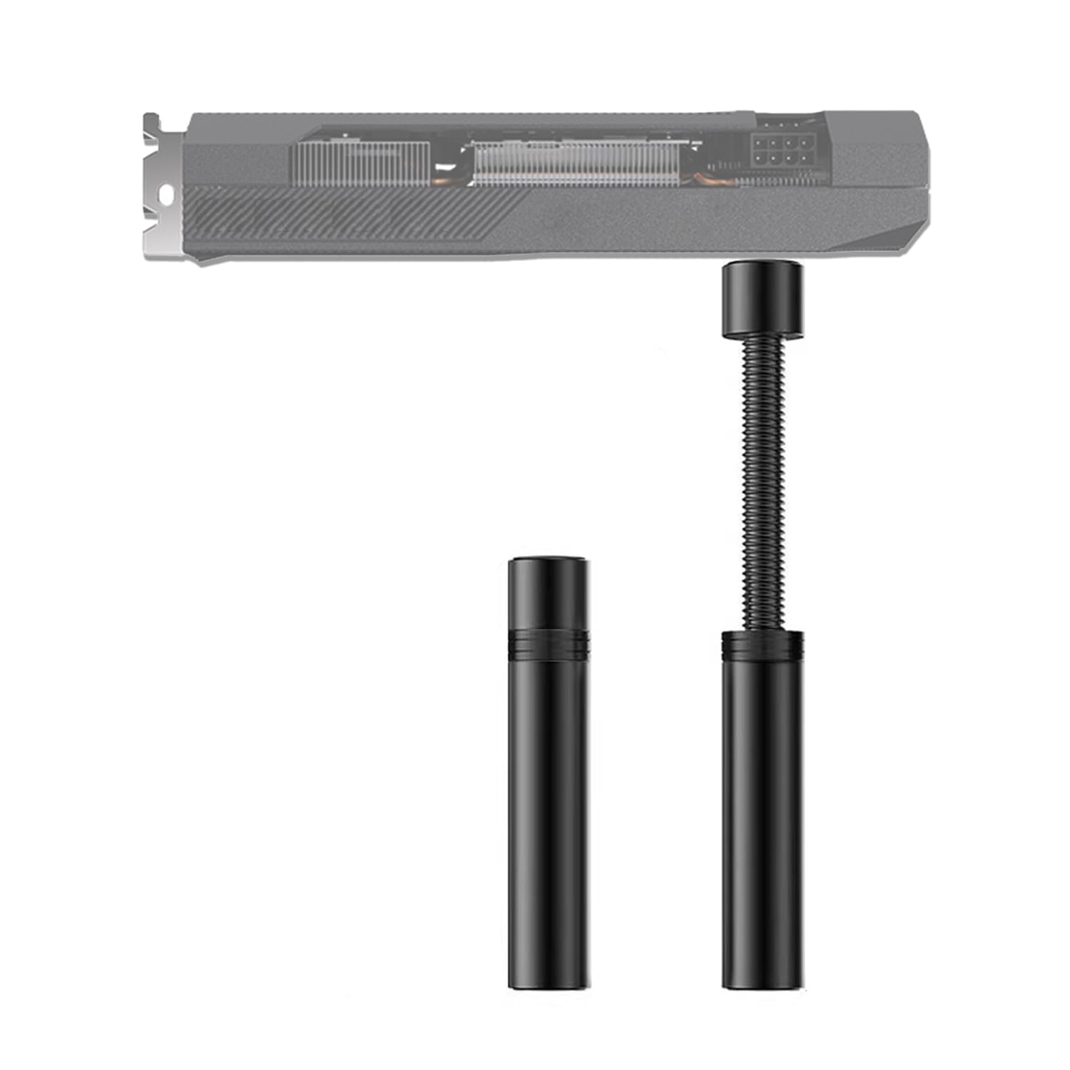 YOUNLEN Graphics Card GPU Brace Support Graphics Card Holder Gaming GPU Support Bracket Adjustable Height Graphics Card SupportBlack Aluminum Alloy. (74mm-120mm)