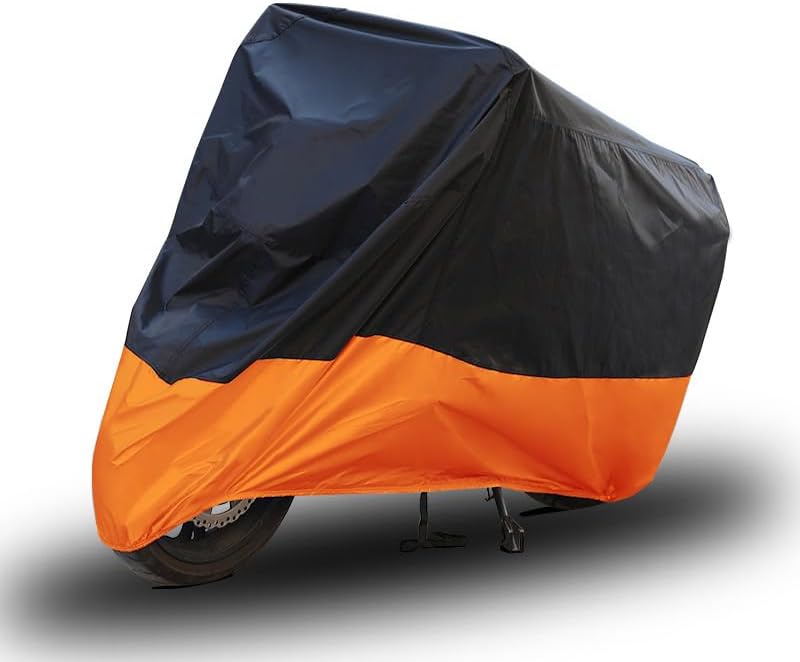 Waterproof Outdoor Motorcycle Covers for Suzuki V-Strom 250 DL 250 Dl250 VStrom250 VStrom| Oxford All Season Dust UV Indoor Outdoor Breathable Accessories,A/Black Orange