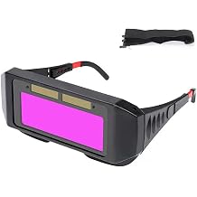 LuFOX Auto Darkening Welding Glasses Safety Eye Protection Welding Goggles with Elastic Strap for Welder