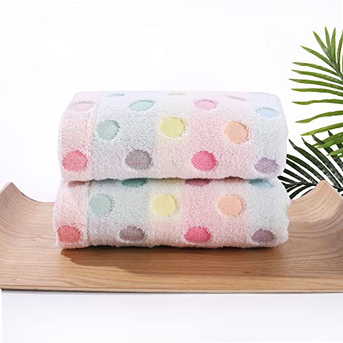 Pidada 100% Cotton Hand Towels Colorful Polka Dot Pattern Soft Absorbent Decorative Towel For Bathroom 13.4 X 30 Inch Set Of 4 (Beige) #TOP6