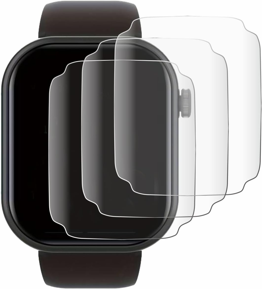 Savvies 4X Full-Screen Protection Film for Smartwatch IDW15 1.8" Full Cover Screen Protector 3D Curved [Edge to Edge, Scratch Proof, Ultra Clear]