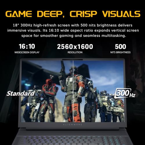 Image of Dell Alienware 18 18 inch WQXGA 300Hz Gaming Laptop, Intel Ultra 9 275HX, GeForce RTX 5080 16GB GDDR7, 64GB DDR5, 5TB Storage(4TB SSD+1TB Docking Station), RGB Backlit Keyboard, WiFi 7, Win 11 Pro, Teal