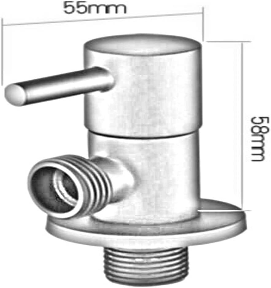 Bathroom Accessory 1/2 * 1/2 Interface Round Angle Valve Accessories Chrome Plated (As Shown 1)