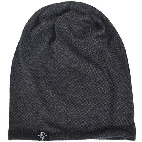 Gorro masculino vazado para verão com caveira B090, Solid-grey, Large