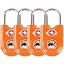 42c) Orange Padlock Key (4 Pack)