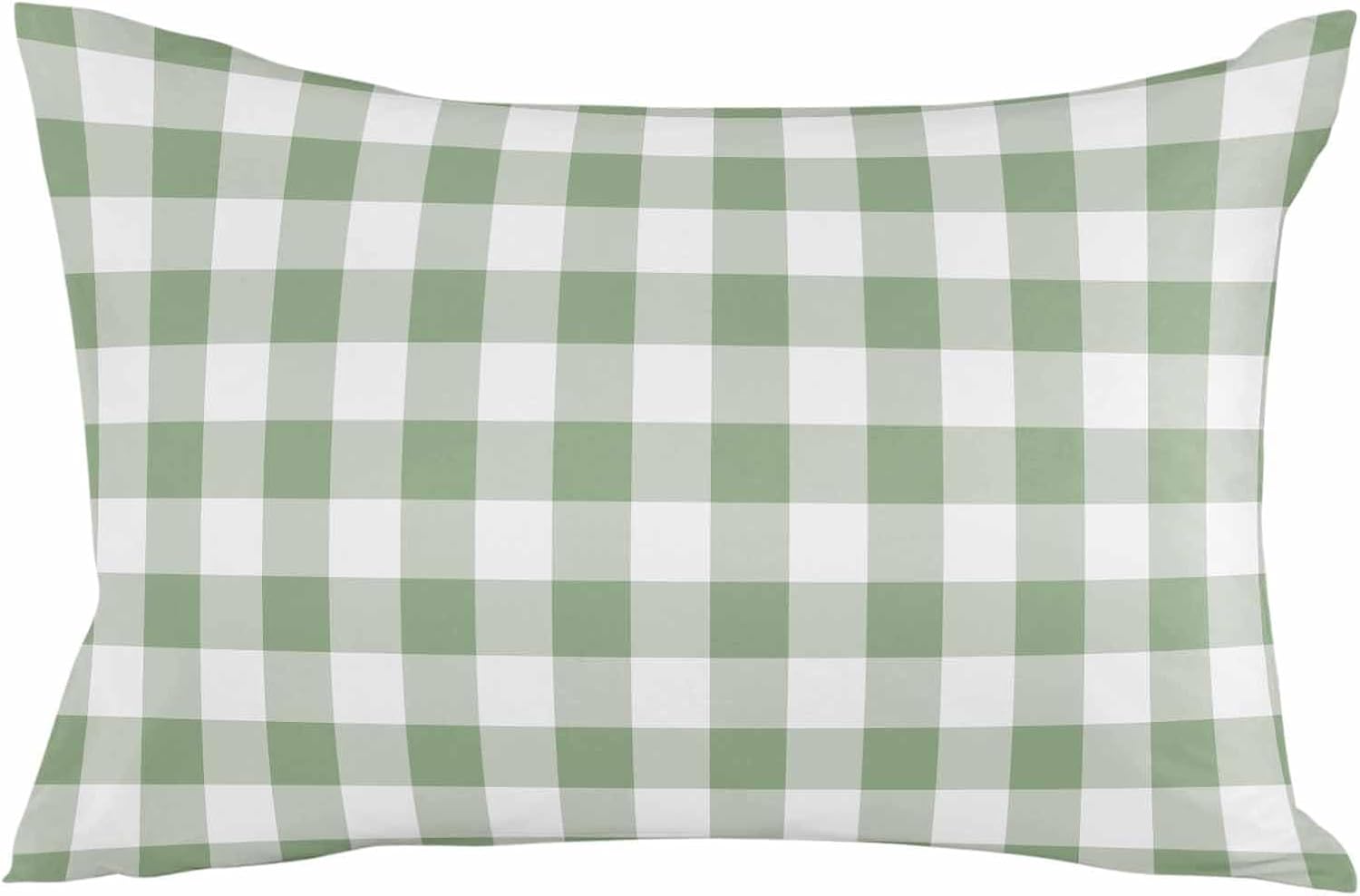 Farm Sage Green Buffalo Plaid Outdoor Pillow Covers 20x20in Pack of 2 Waterproof Pillowcase Gradient Check Lattice Decorative Throw Cushion Case for Patio Couch Sofa