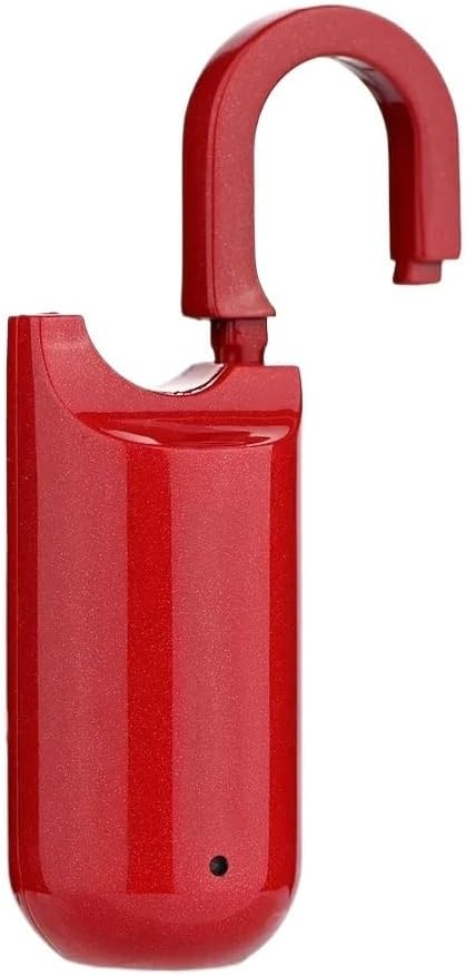 M01 Multifunctional Fingerprint Padlock USB Smart Cabinet Keyless Home Travel Case Drawer Anti Theft Zinc Alloy Lock(Red)