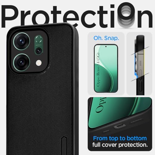 Image of Jkobi Back Cover Case for Oppo Reno14 5G | Oppo Reno 14 5G (Textured Grip Design | Micro-Fiber Cloth Inside | Slim and Light Weight | Soft Touch and Feel | Black)