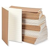 Outus 50 Pieces Pocket Notebook Bulk 5.12''x 3.54'' Mini Travel Journals Small Memo Kraft Notepads for Students School Classroom Sketching(Brown Cover,Horizontal Line)