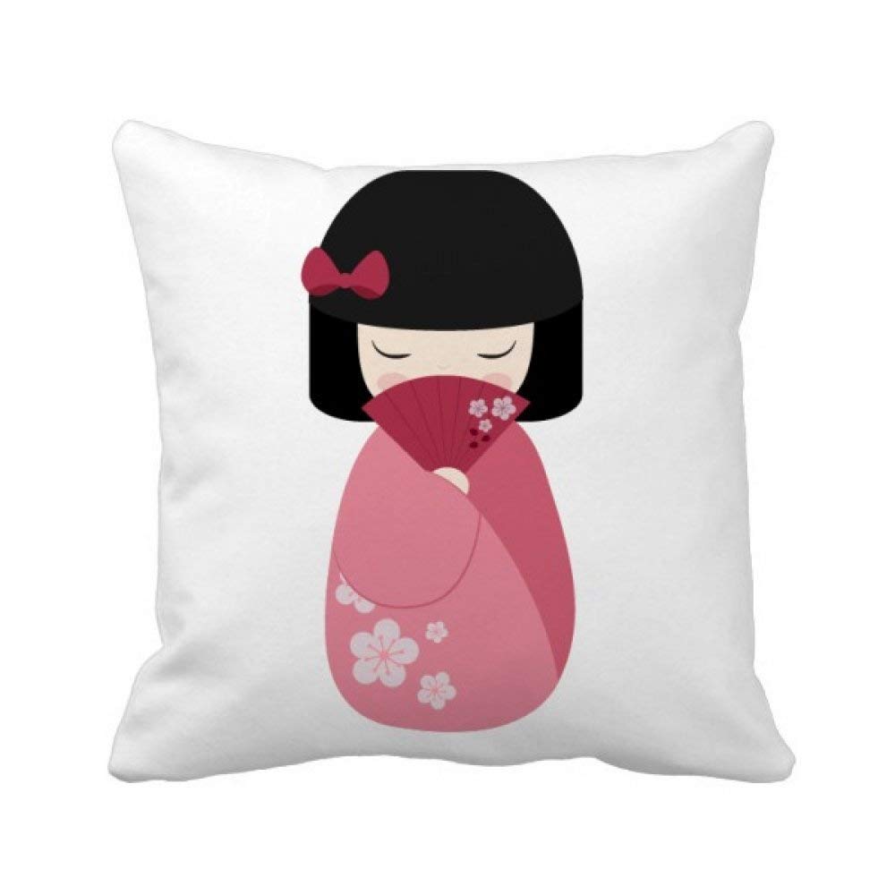Housse de coussin Kimono Rose carrée pour décoration de salon et chambre