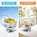 Takywep Chafing Dishes for Buffet Set of 2, 5QT Buffet Servers and Warmers, Round Catering Food Warmers Stainless Steel Chafing Dish Buffet Set with Glass Lid & Lid Holder for Parties Events, Silver