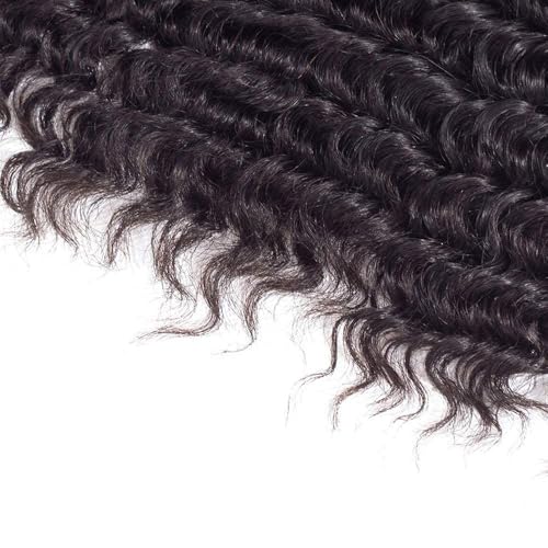 Extensions cheveux humain deep wave de qualité premium lot de 3