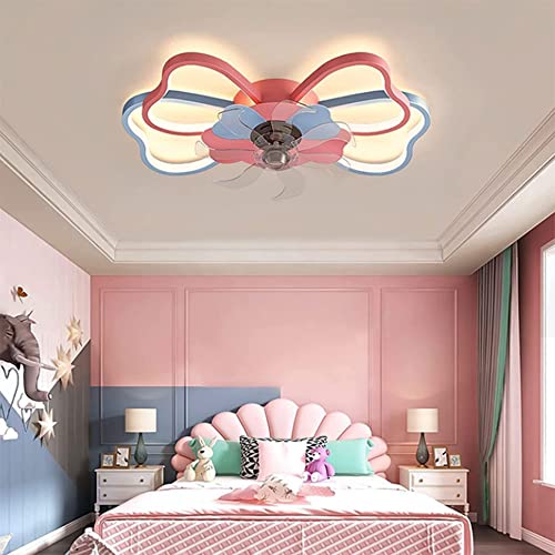 Ventilateur de plafond silencieux et lustre LED dimmable à 3 vitesses réglables