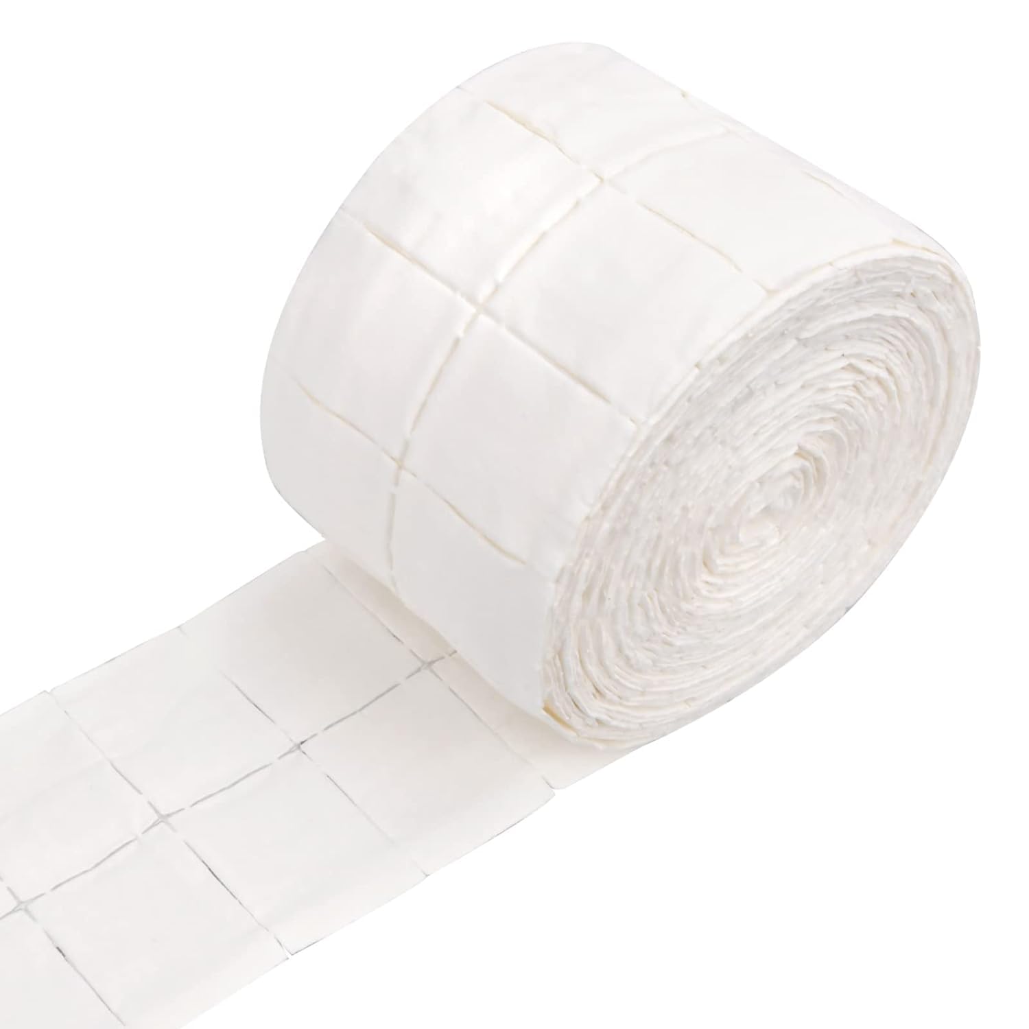 Rollo de 500 Toallitas de Celulosa de Precortadas, Cuadrados de Celulosa, Toallitas Diseño de Uñas Manicura, Hisopos sin Pelusa, Almohadillas de Algodón sin Polvo para Uñas de Gel