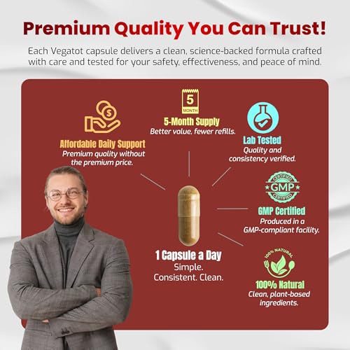 VEGATOT GlucoSavior Berberine Supplement with Ceylon Cinnamon, Bitter Melon, Gymnema - Supports Immune, Heart Health & Gastrointestinal Function (150 Count (Pack of 1)) - Image 7