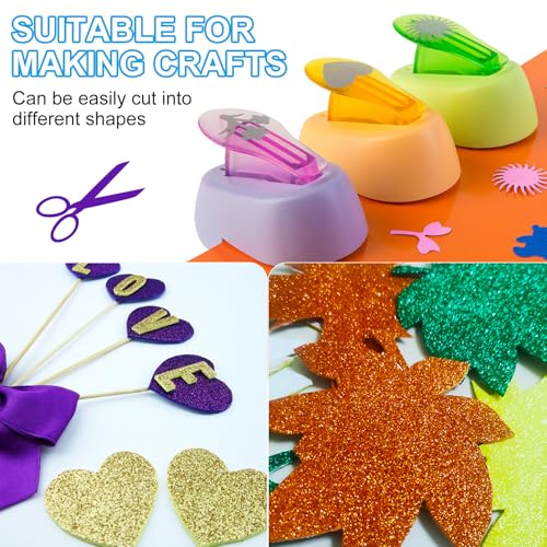 PATIKIL 10 Sheets White Glitter Cardstock 10 x 10 in, Glitter Card Stock Paper Square Premium Sparkly Paper Craft Cardstock Paper 250gsm for Scrapbook Card DIY Art Wedding Party - Image 3