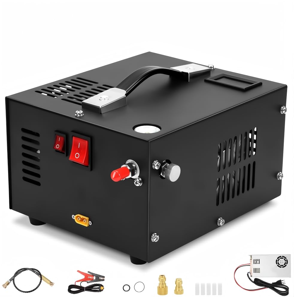 30 mpa/4500 psi Compressor de Alta Pressão com Adaptador, Compressor de Ar 12V