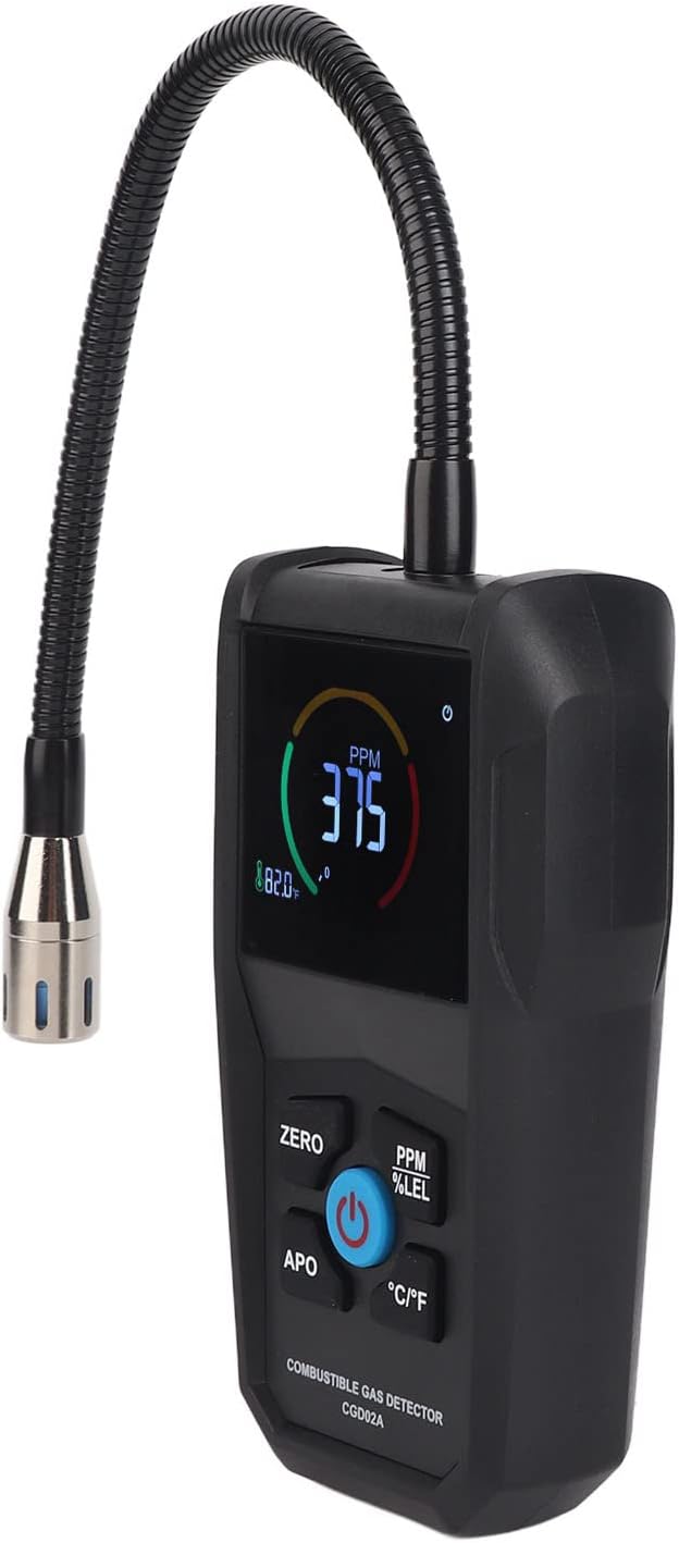 Fuel Gas Detector 50‑50000PPM LCD Display Portable Gas Leak Tester for Pipe