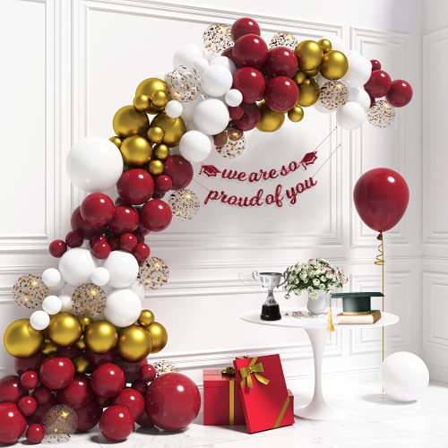 HOUSE OF PARTY We are So Proud of You Graduation Banner 2024-6 Feet | Red Glitter Congratulations Banner for Graduation Decorations Class of 2024 | Congrats Grad Banner for Graduation Party Decor - Thumbnail 2