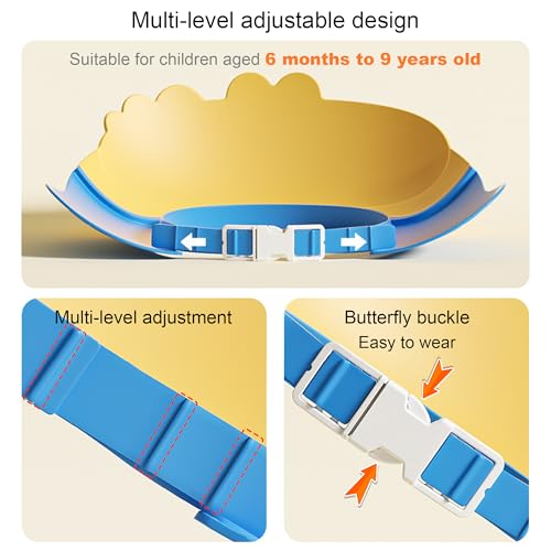 Image of Baby Shower Cap Shield, Shower Cap for Kids, Visor Hat for Eye and Ear Protection for 0-9 Years Old Children,Cute Crocodile Shape Makes The Baby Bath More Fun (Yellow)