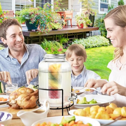 Distributeur de boisson en verre 4l distributeur de jus buffet - 3