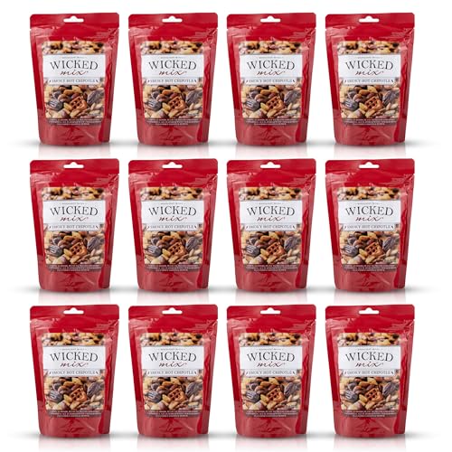 Image of Wicked Mix Snack Mix with Mixed Nuts - Sweet and Salty Snacks Trail Mix Snack Packs with Almonds, Cashews, Pretzels, Pecans - Healthy Snacks Zero Trans Fat in Resealable Bag (Smoky Hot Chipotle, Case of 12)