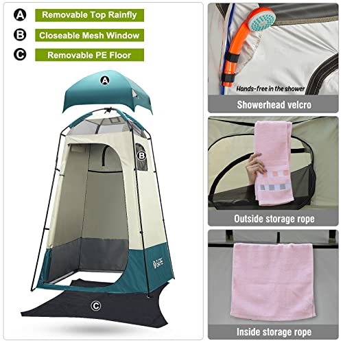 G4Free Large Outdoor Privacy Shower Tent, 7.5FT Portable Camping Easy