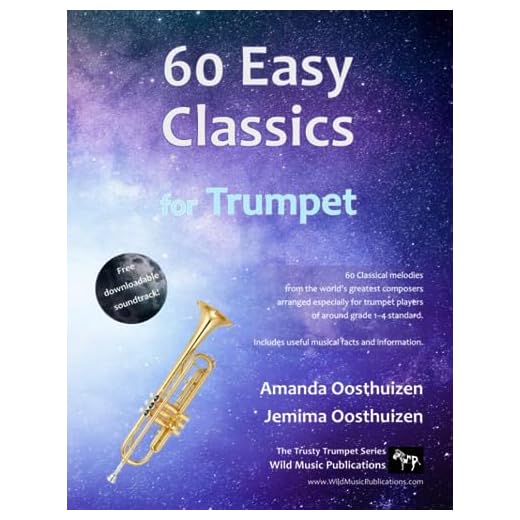 60 Easy Classics for Trumpet: wonderful melodies by the world's greatest composers arranged for beginner to intermediate trumpet players (Trumpet Music for Beginners and Refreshers)
