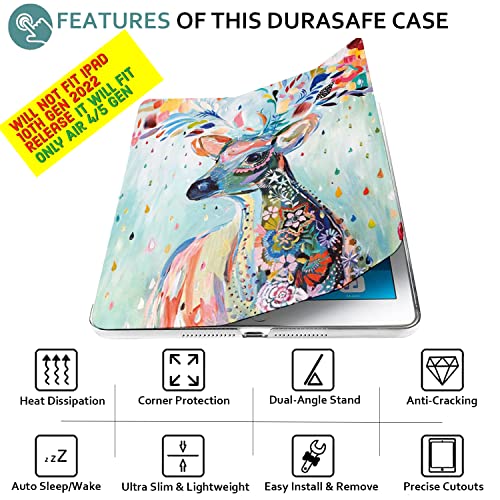 Image of DuraSafe Cases for iPad Air 4th 5th 6th 11th Gen 11 inch /10.9 inch A2588 A2589 A2591 MM9E3HN /A MM9D3HN /A MME23HN /A MM9C3HN /A MM9F3HN /A A2316 MYFQ2HN /A MM9N3HN /A MYFM2HN /A MYFR2HN /A MYFP2HN /A - Deer Print