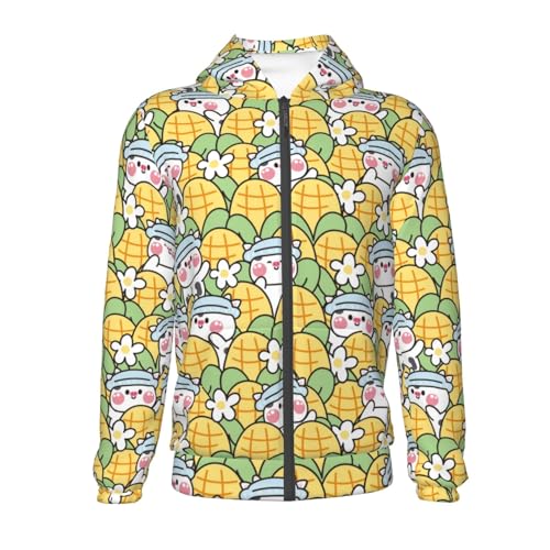 Cute Cow in Various Poses Kid Hoodies Boys Zip Up Sweatshirts Girls Pullover with Pocket2