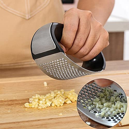 Buy NEPTUNE Garlic Press Garlic Crusher, Stainless Steel Kitchen Garlic Presser Garlic Crusher