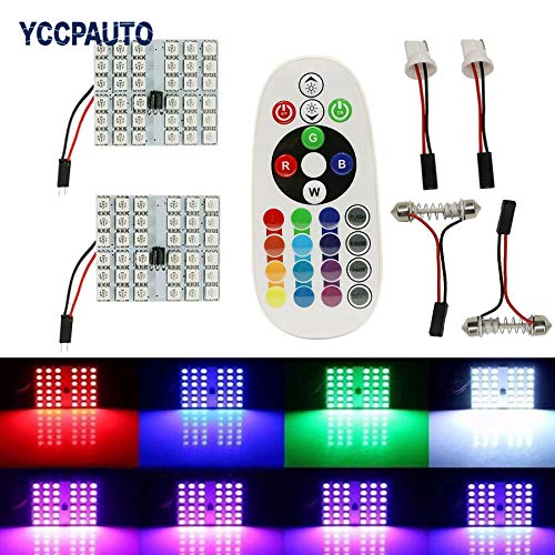 Car Reading Map Lamp T10 Festoon Dome RGB Led Panel Auto Interior Bulb