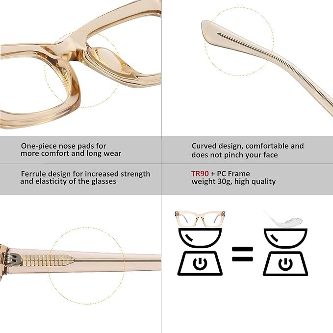 Image of 3 pack style Spring hinge Readers Blue Light Blocking Computer Square Reading Glasses for Women Men