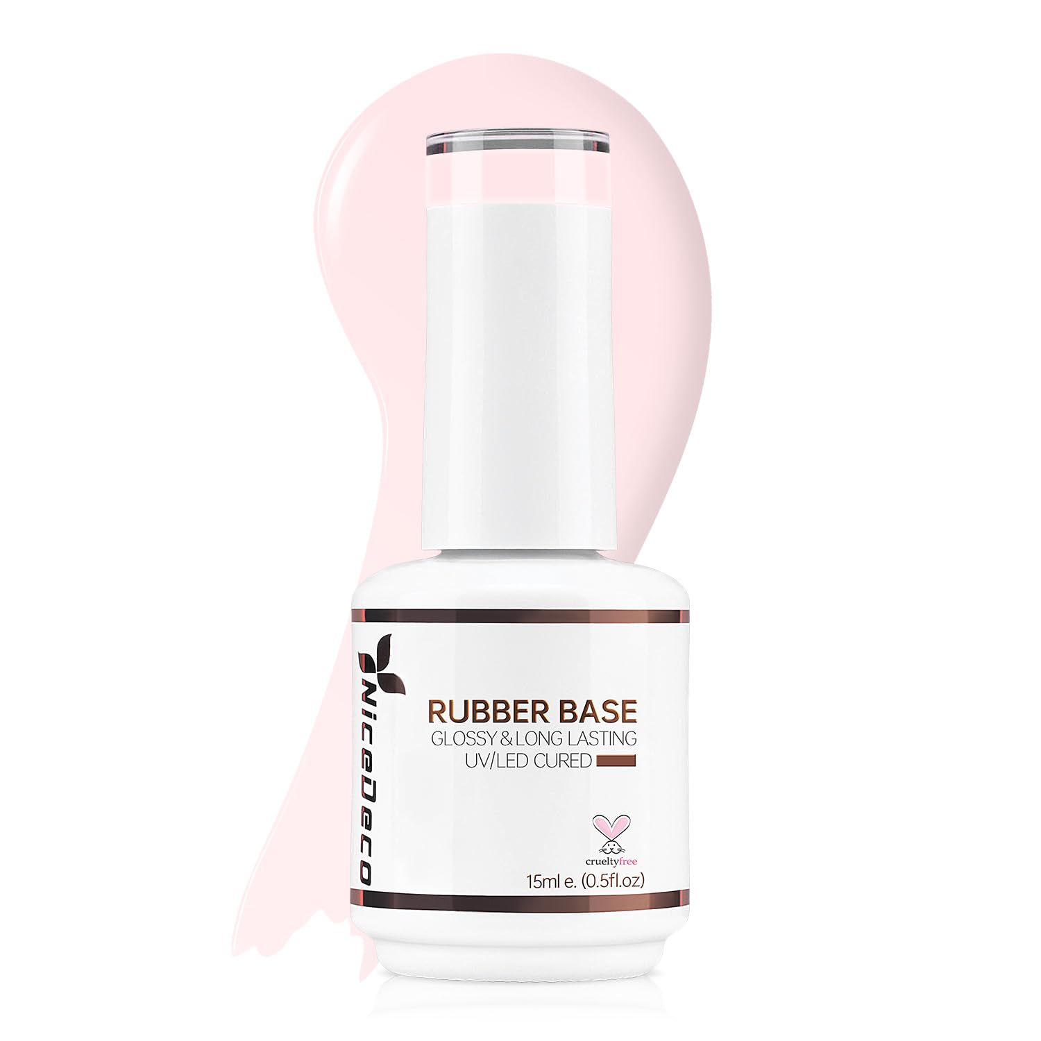 Nicedeco Base Rubber para Uñas Esmaltes Semipermanentes en Gel Base de Caucho UV/LED Soak-Off Colores Vibrantes y Duraderos 15ML 06 — view 16
